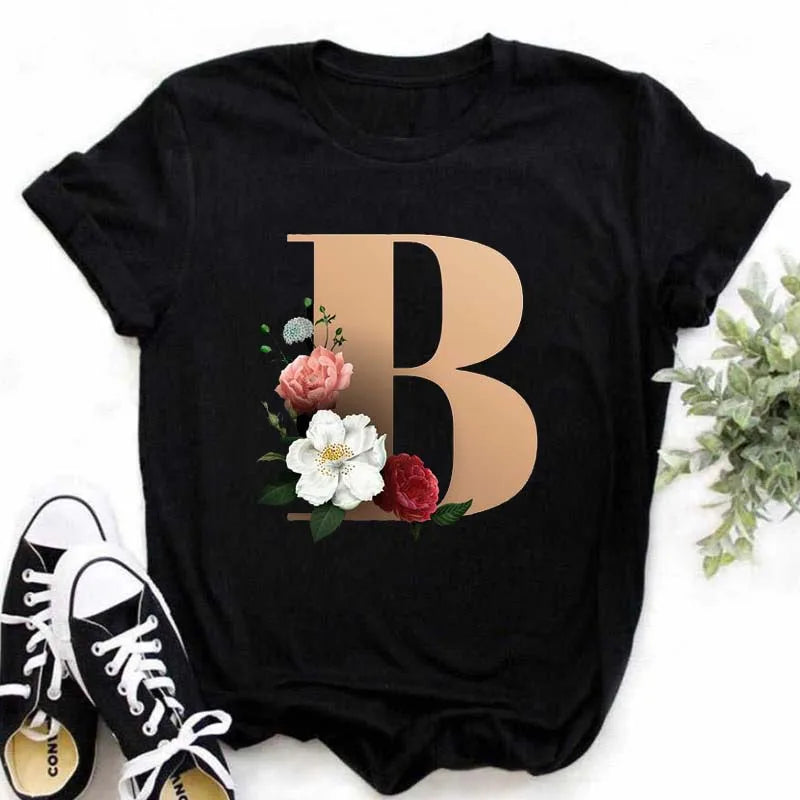 Chic Alphabet Print Eco Tee™
