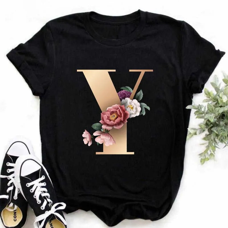 Chic Alphabet Print Eco Tee™