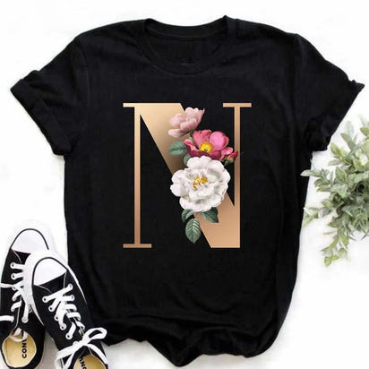 Chic Alphabet Print Eco Tee™