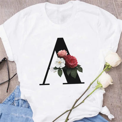 Chic Alphabet Print Eco Tee™