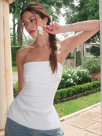 Solid Tube Tops For Women Strapless Bra Turndown Slash Neck Lenceria Femenina Backless Bralette Femme Split Bandeau Top Sexy