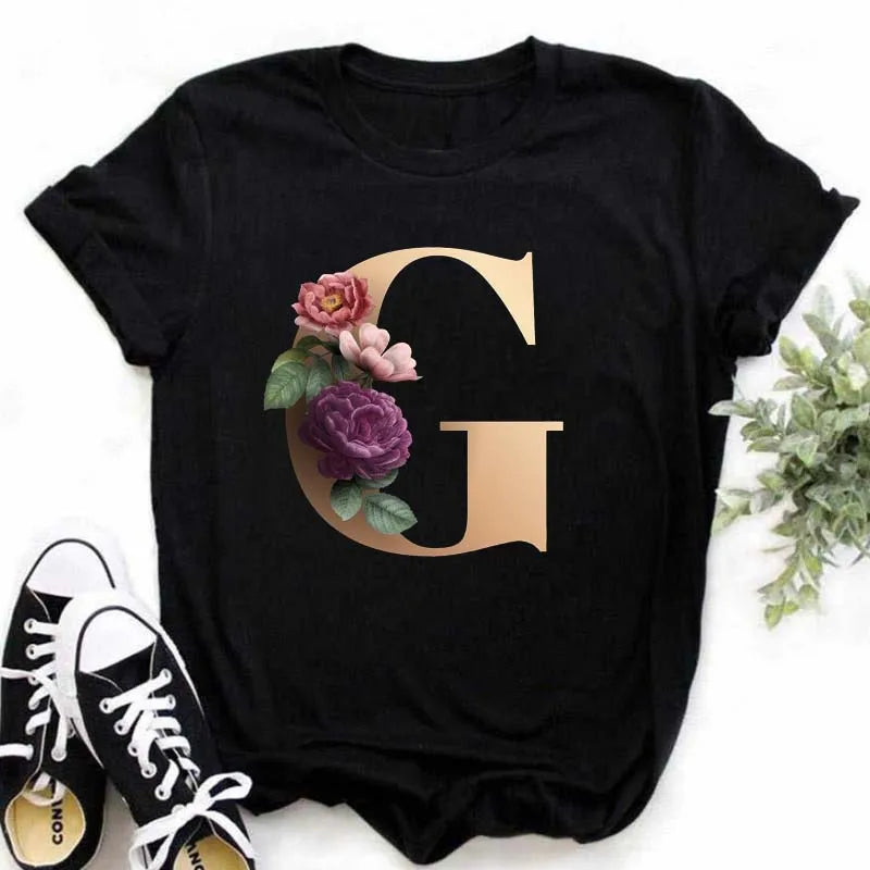 Chic Alphabet Print Eco Tee™
