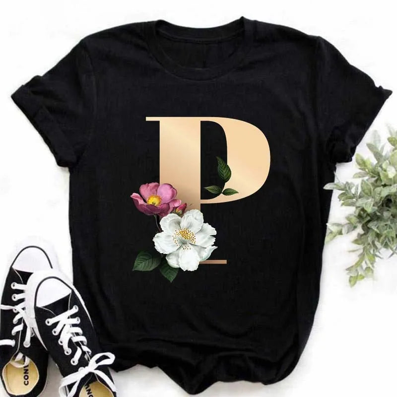 Chic Alphabet Print Eco Tee™