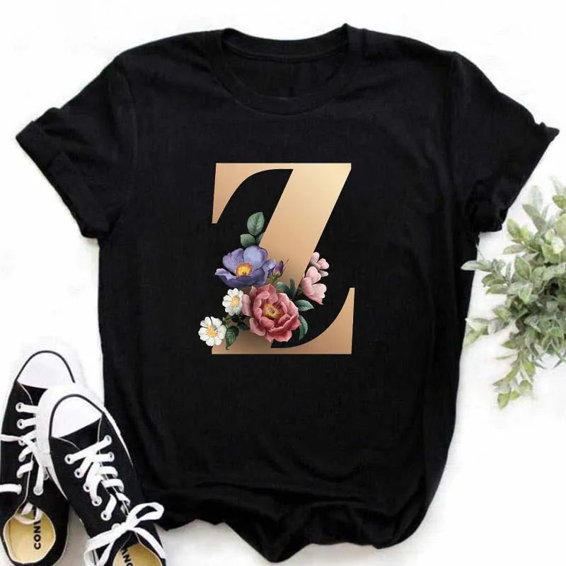 Chic Alphabet Print Eco Tee™